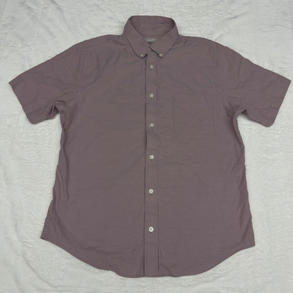 Everlane Shirt Mens Medium Mauve Purple Cotton Short Sleeve Preppy Stretch